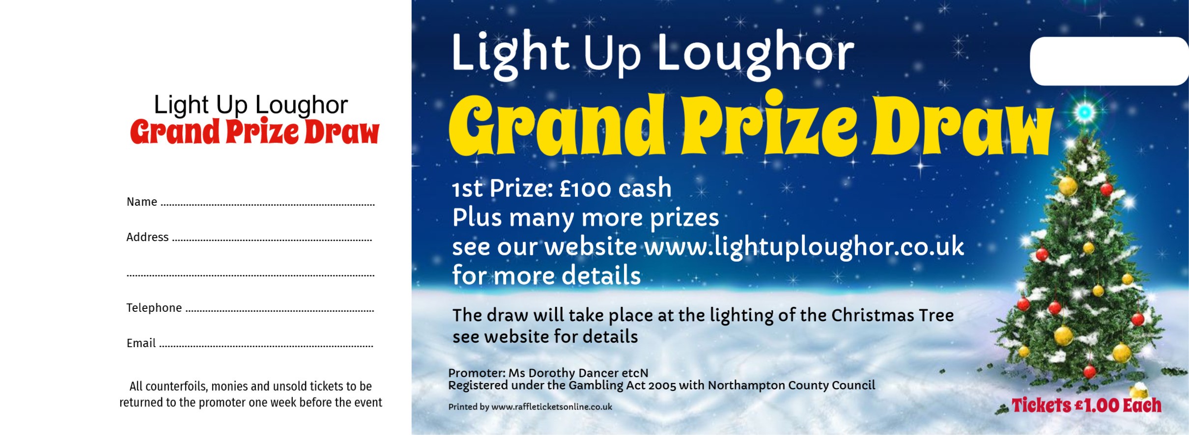 Light Up Loughor Event Christmas Tree